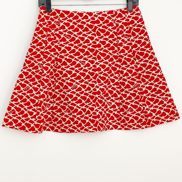 Burberry Dresses & Skirts - BURBERRY Red Nautical Rope Pleated Mini Skirt Size Medium